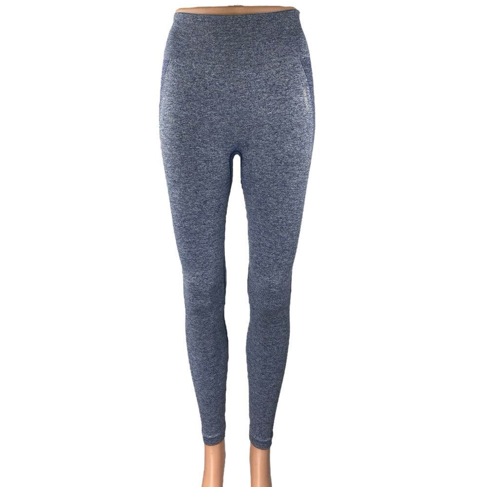 Gymshark Blue Skinny Leg Mid Rise Activewear Fitness Workout Leggings Pants Sz S